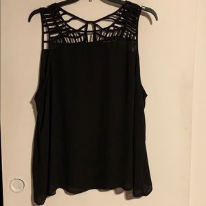 Torrid sleeveless black stylish blouse size: 3